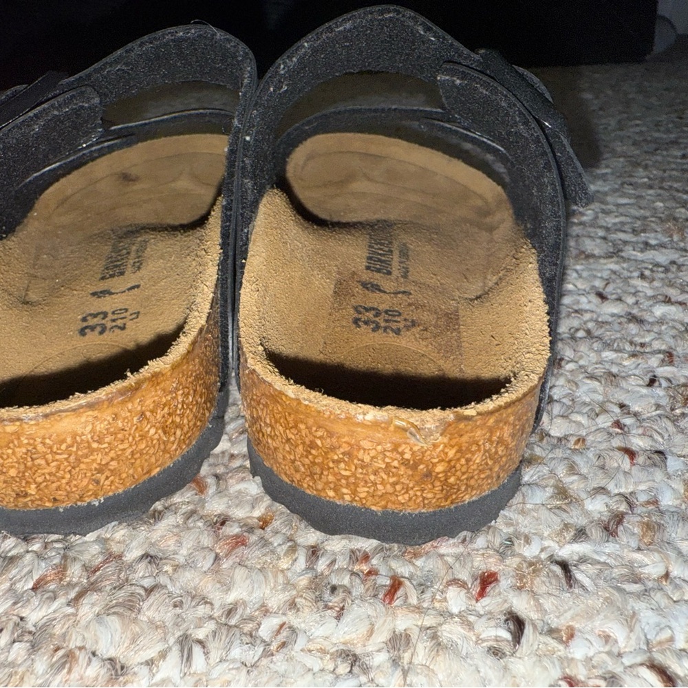 Birkenstock Slip-on Buckle Sandals Kids Black Size 33 US 2 - Picture 6 of 8
